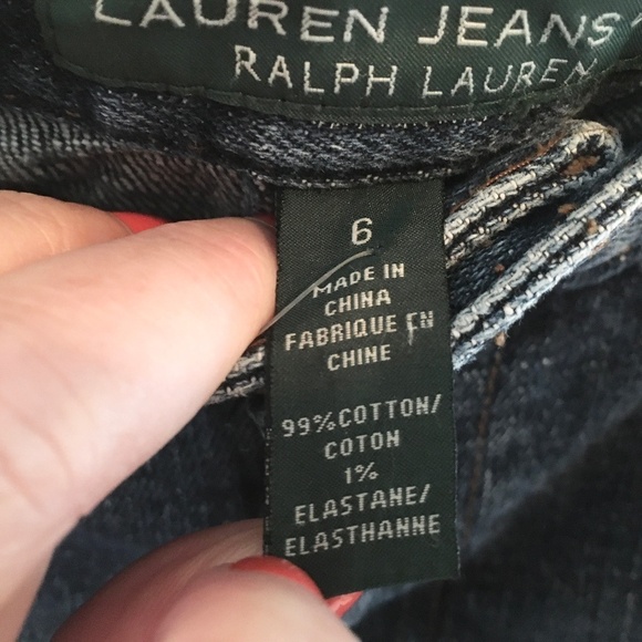 Lauren Ralph Lauren Vintage 90s Y2K Denim Pencil Skirt Dark wash Pockets 6 - Picture 5 of 9